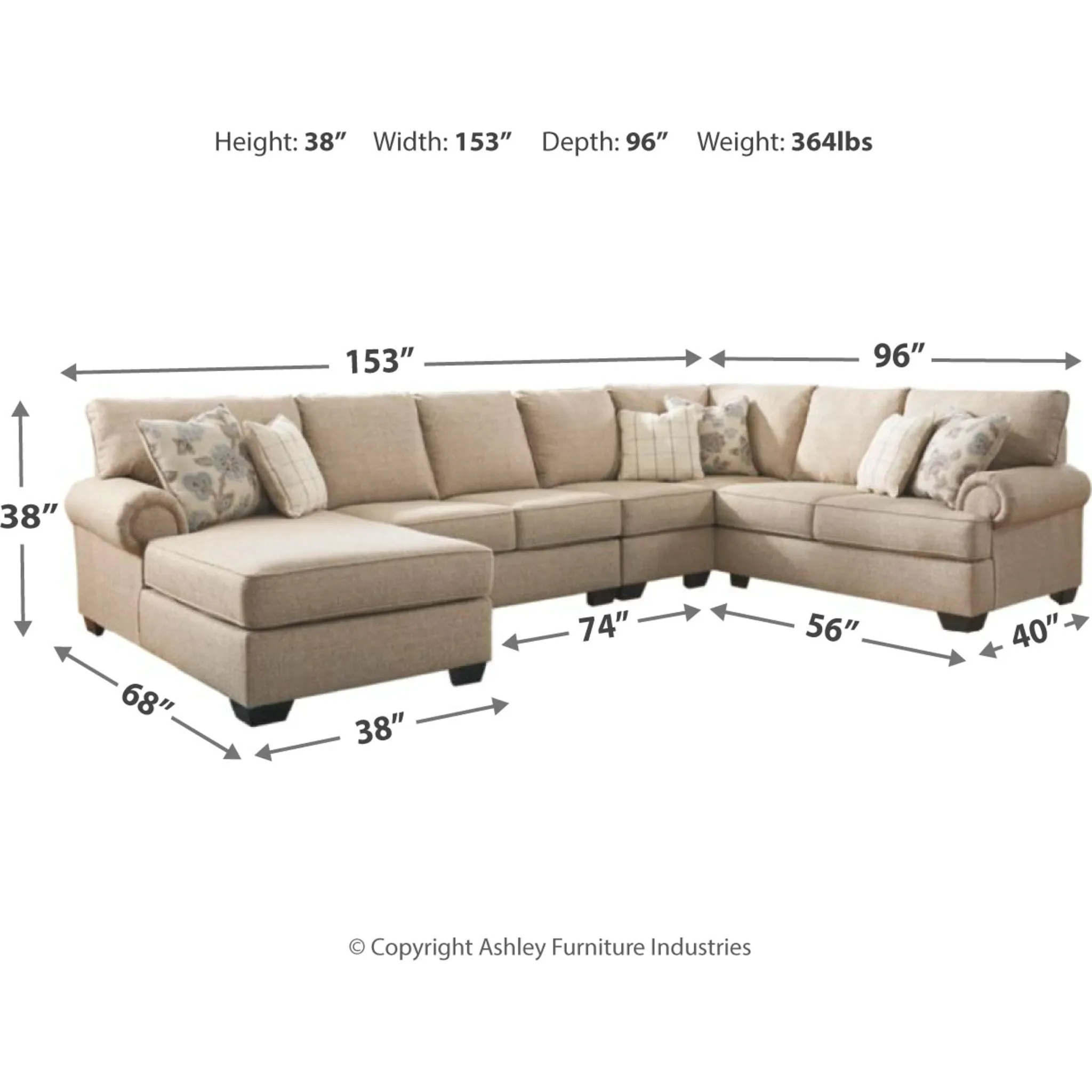 Baceno-Exclusive 4 Piece Sectional