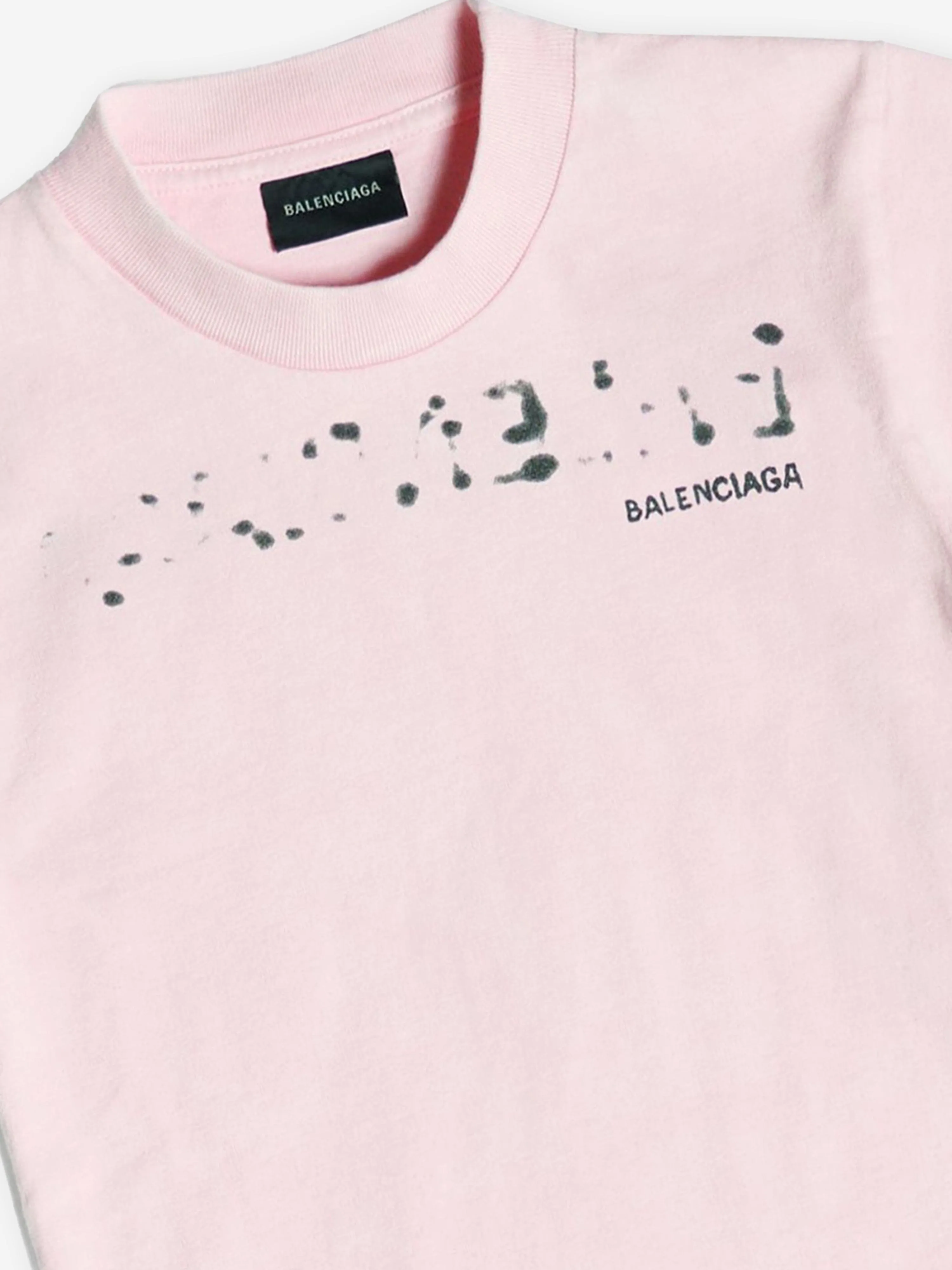 Balenciaga Kids Logo T-Shirt in Pink