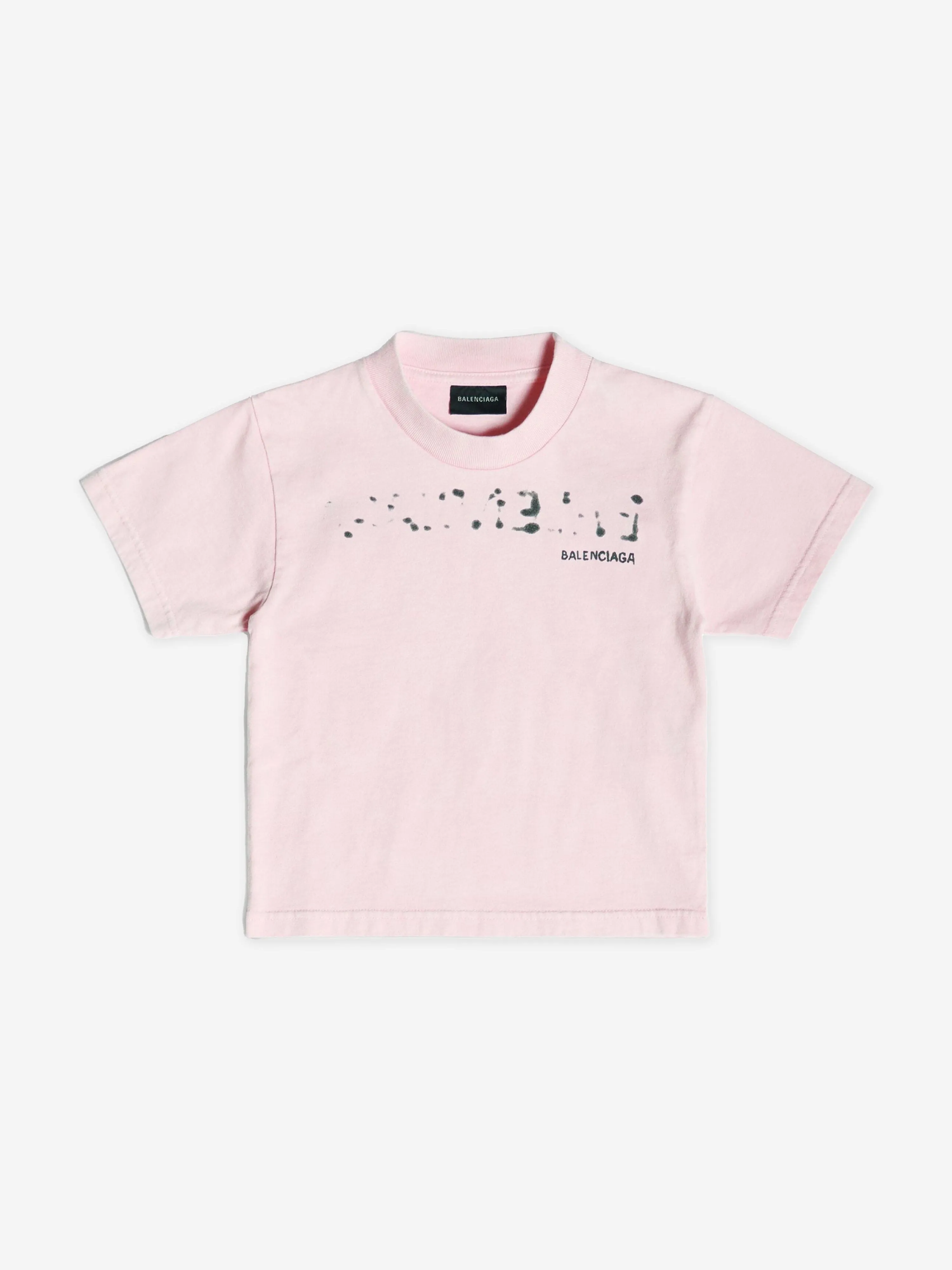 Balenciaga Kids Logo T-Shirt in Pink