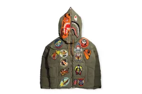 BAPE X READYMADE TIGER SHARK DOWN JACKET