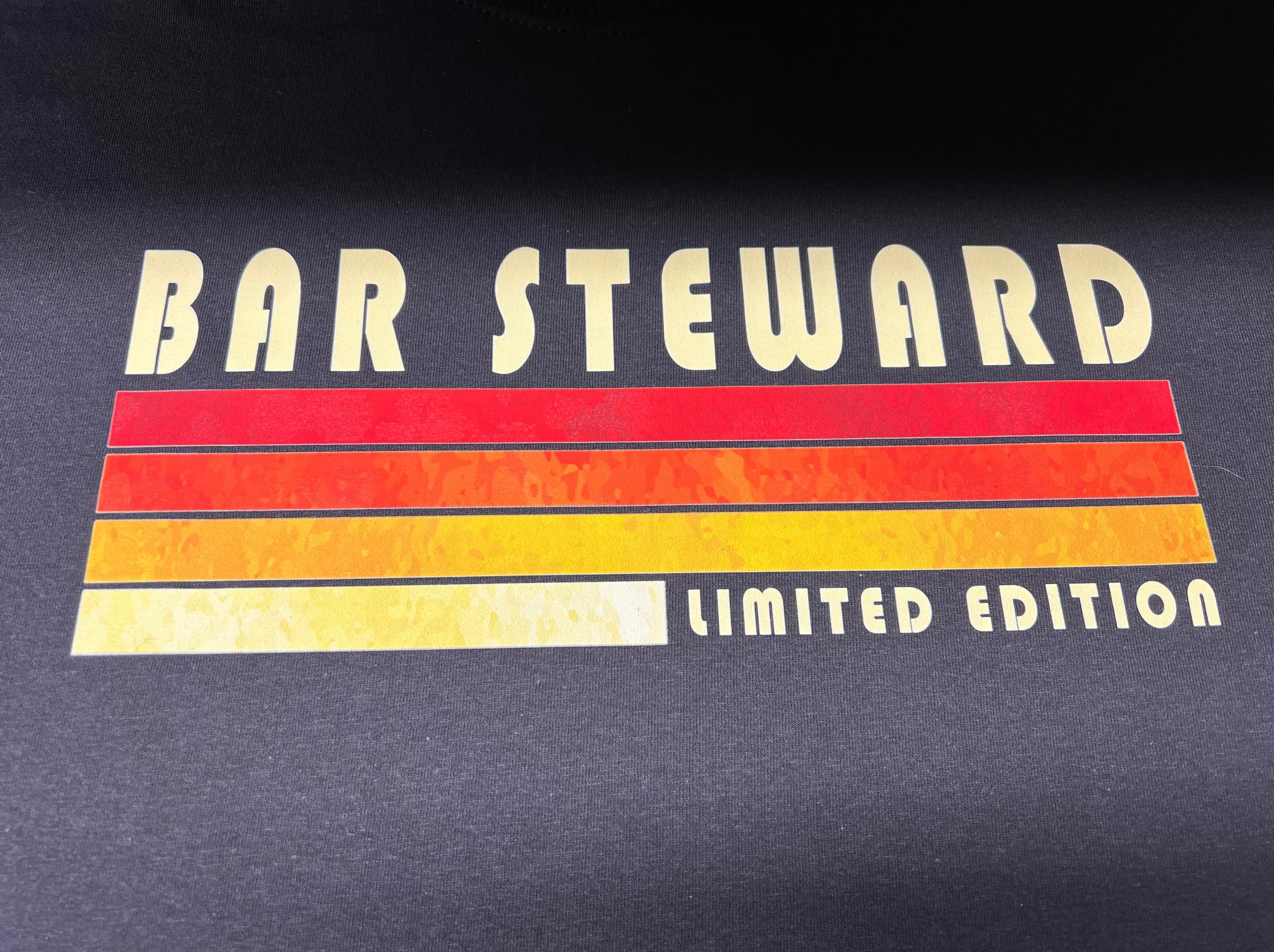 Bar Steward, Limited Edition" Custom T-Shirt by Basement Designs - Stand Out with Vibrant Colors