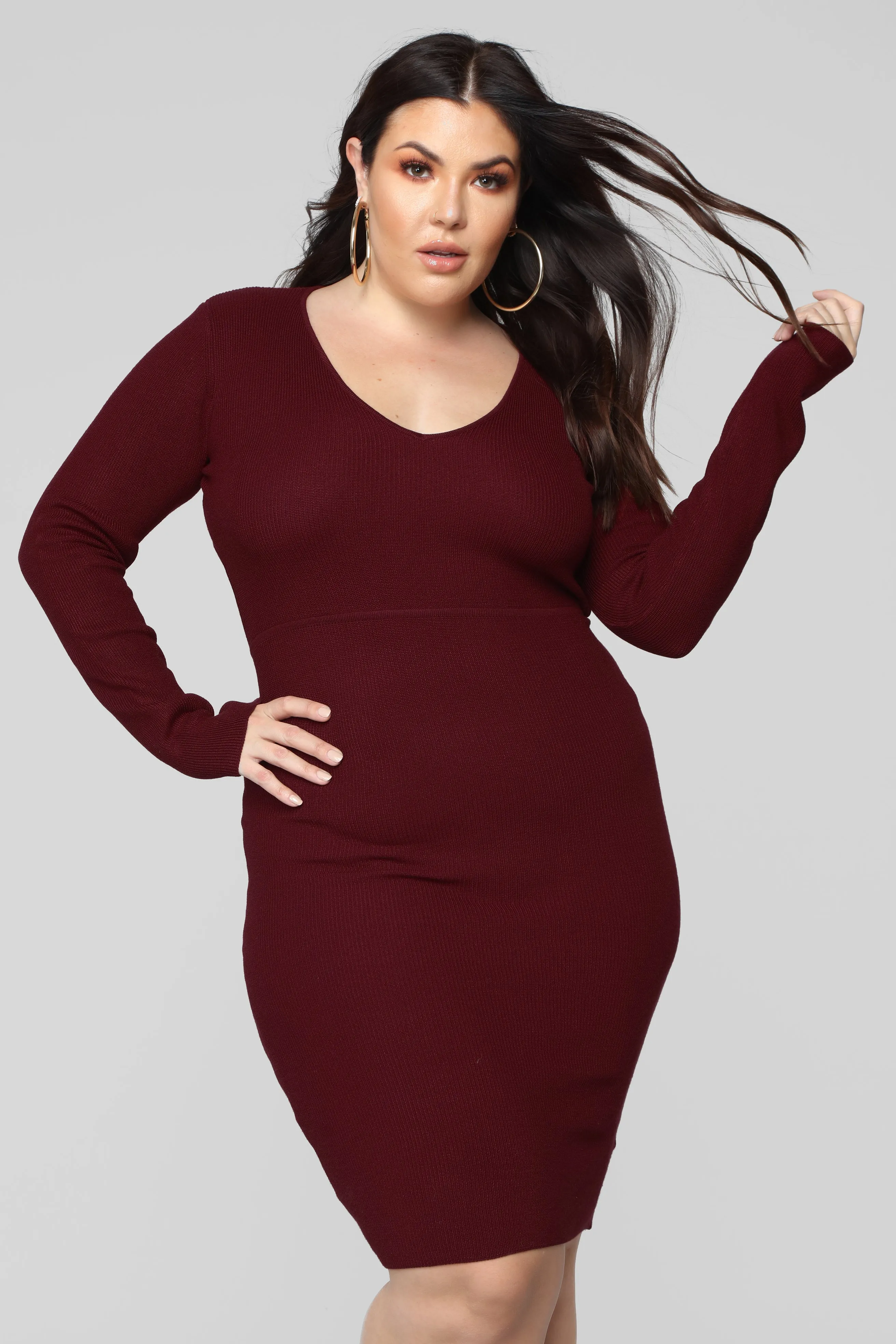 Beyond Belted Dress - Wine