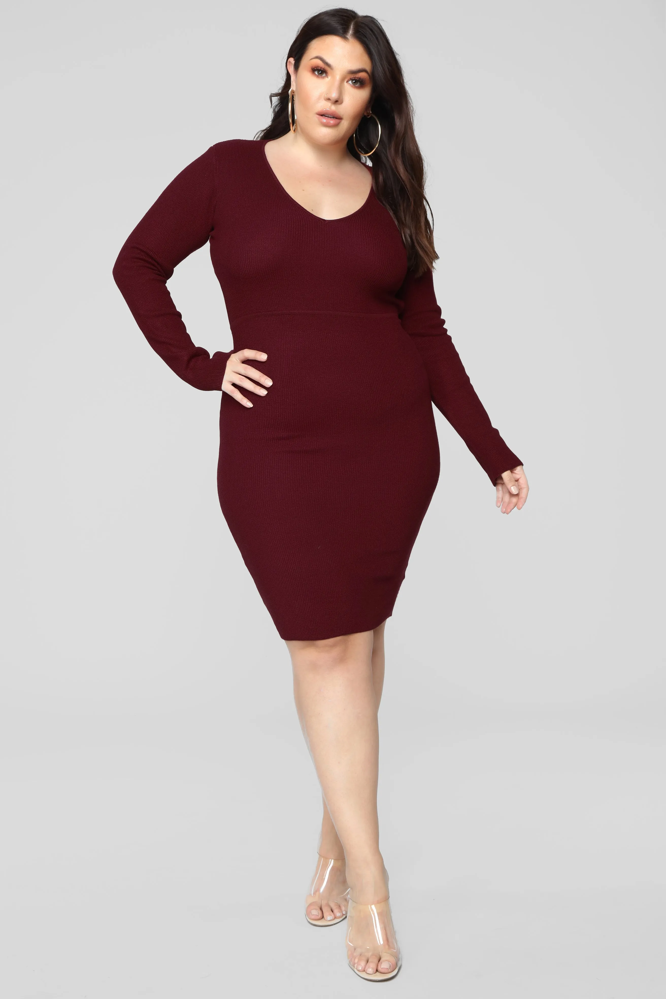 Beyond Belted Dress - Wine