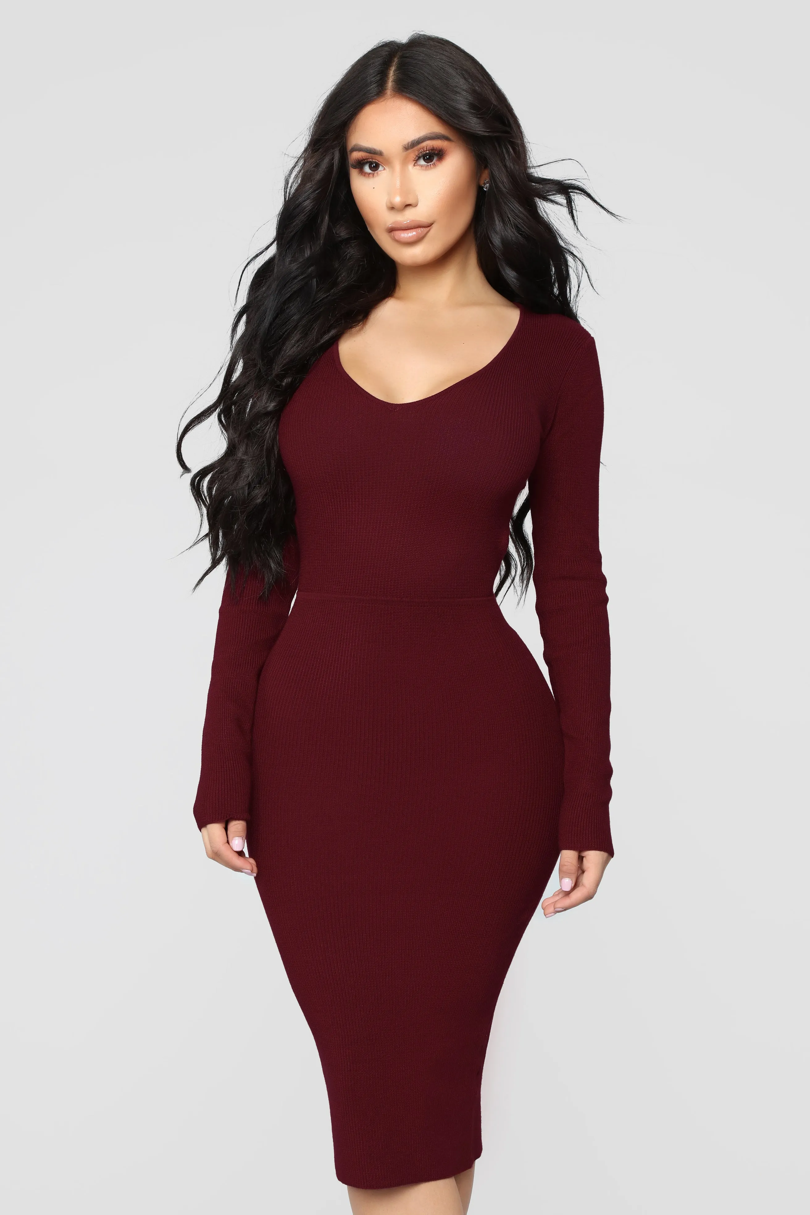 Beyond Belted Dress - Wine