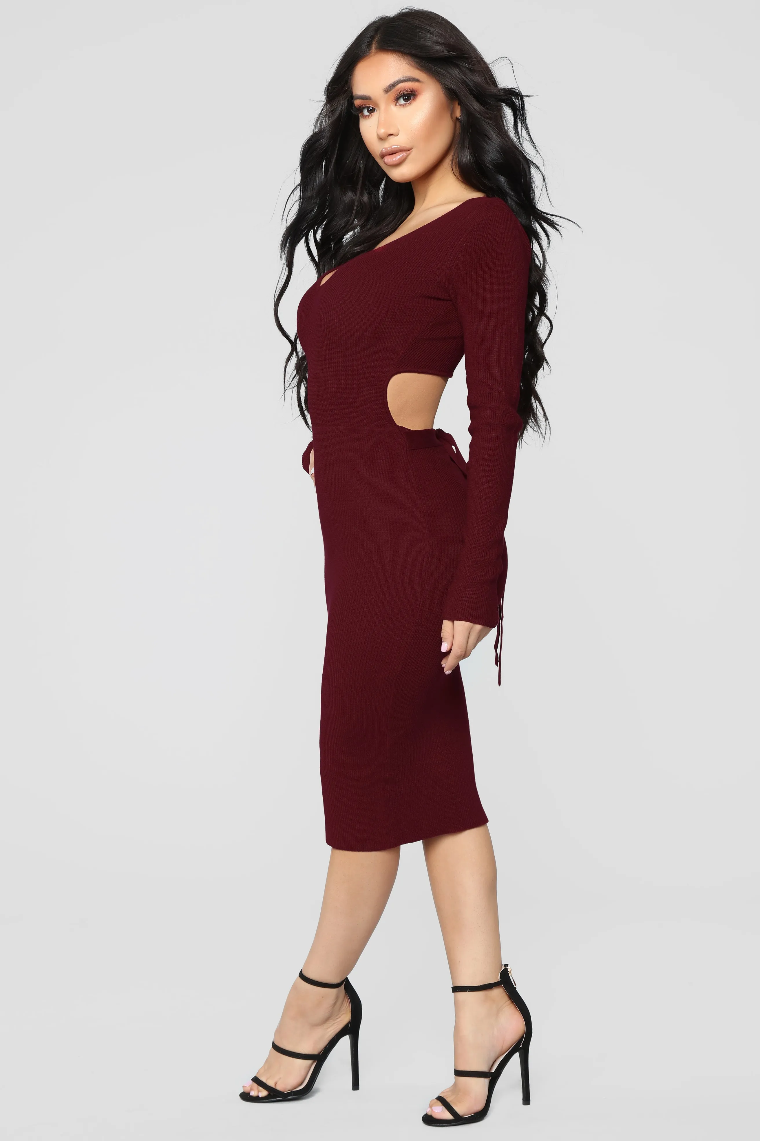 Beyond Belted Dress - Wine