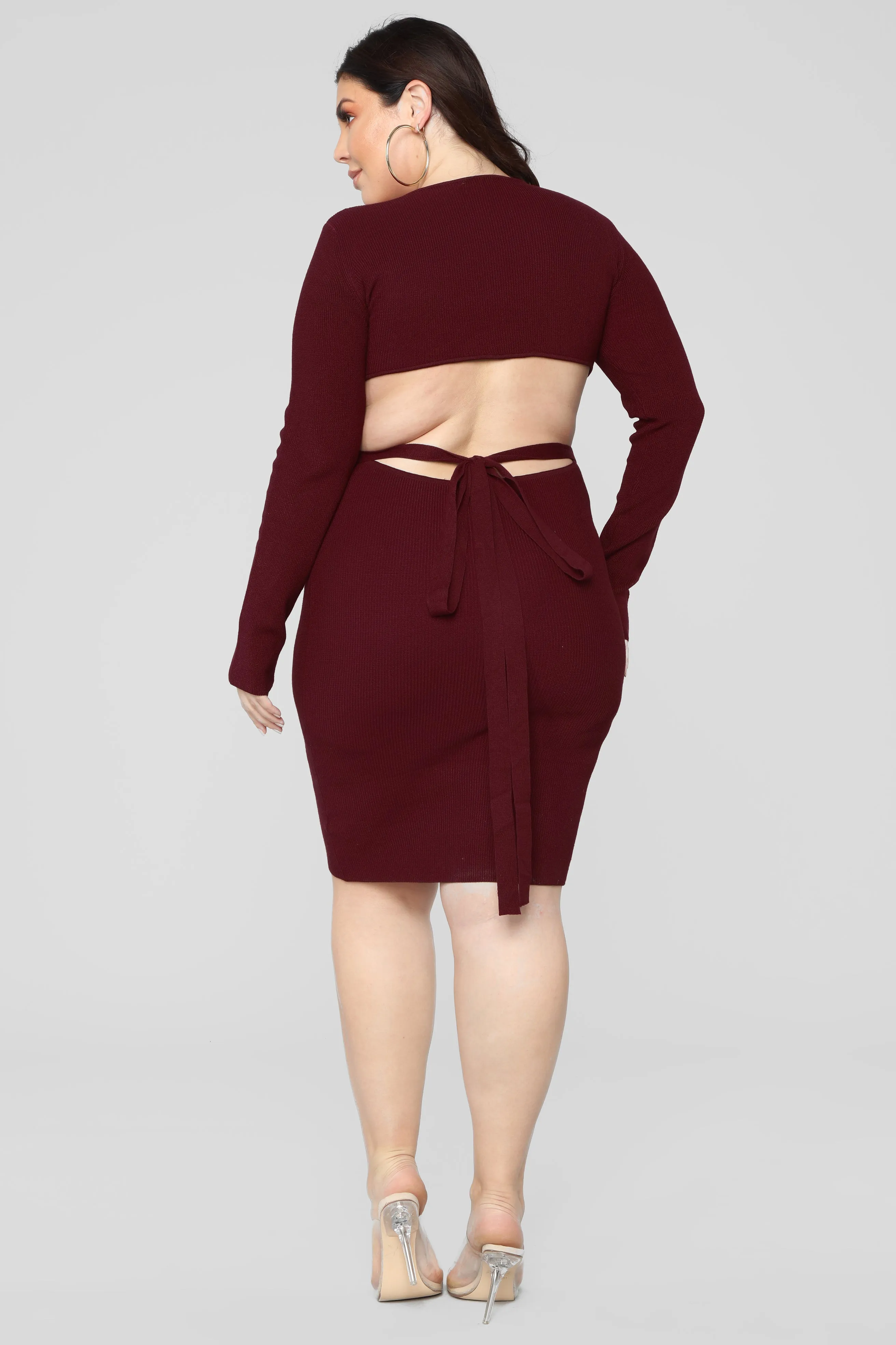 Beyond Belted Dress - Wine