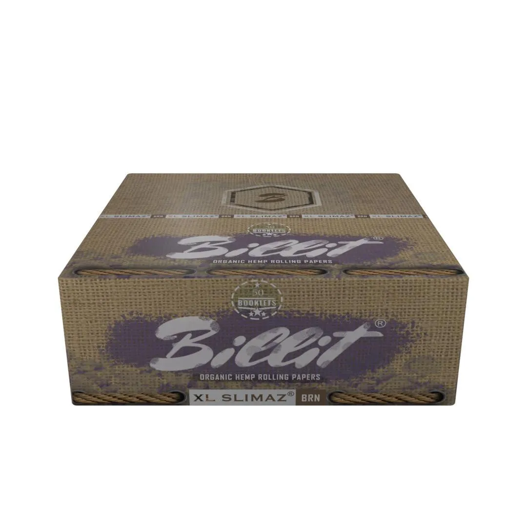 Billit XL - Organic Hemp 130mm Xtra Long Rolling Papers - Box of 50