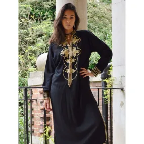 Black Moroccan Aisha Kaftan- Moroccan Kaftan