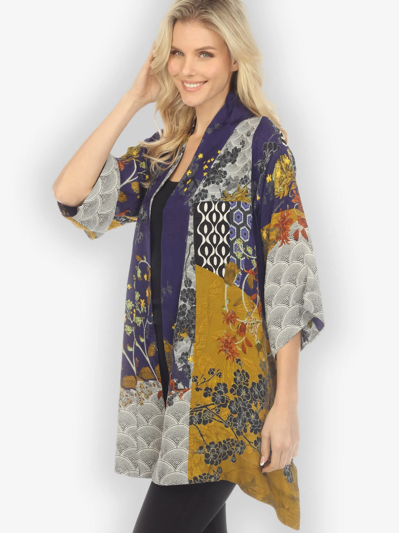 Bohemian Mixed Art Silk Kimono Jacket