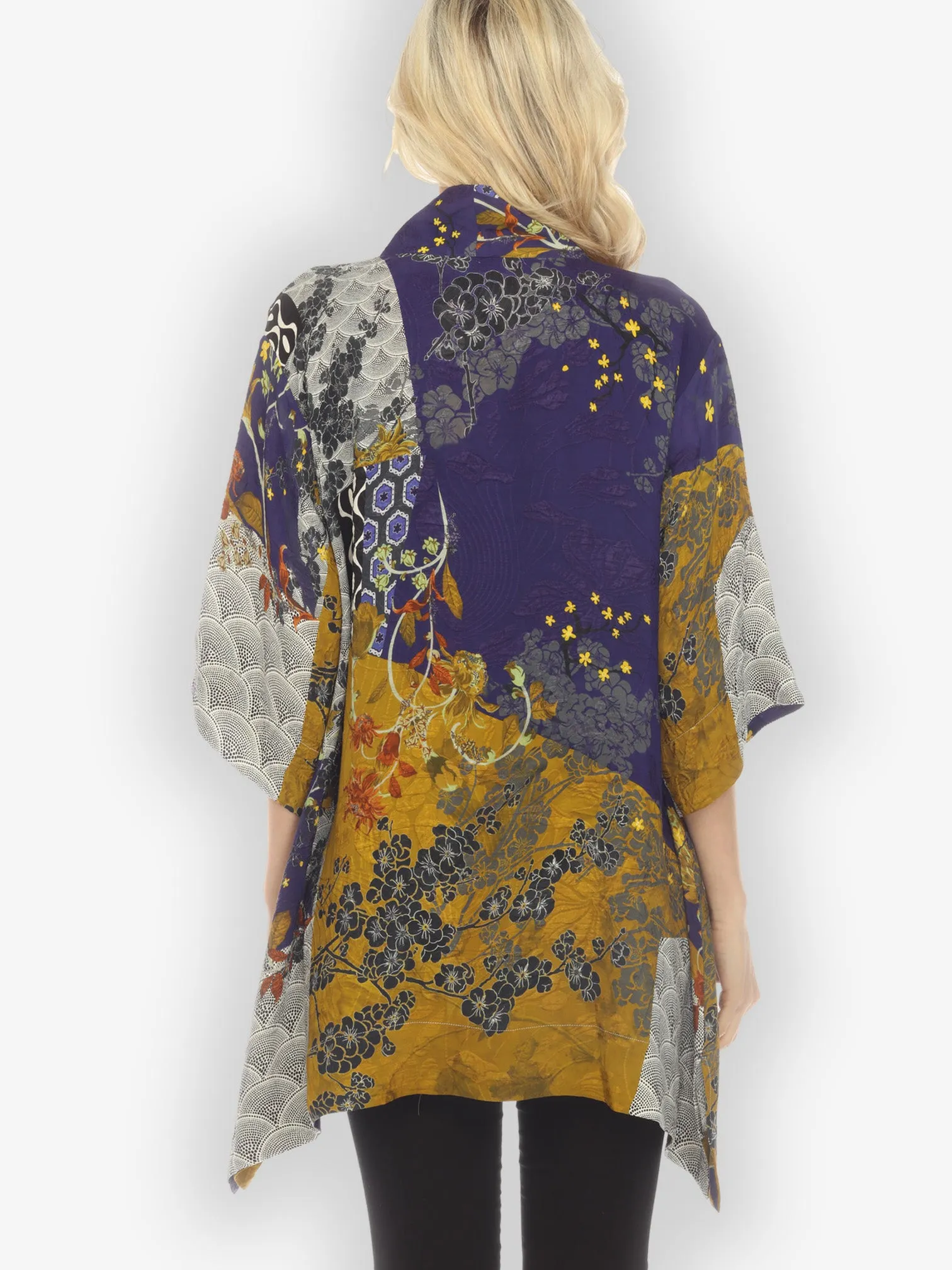 Bohemian Mixed Art Silk Kimono Jacket