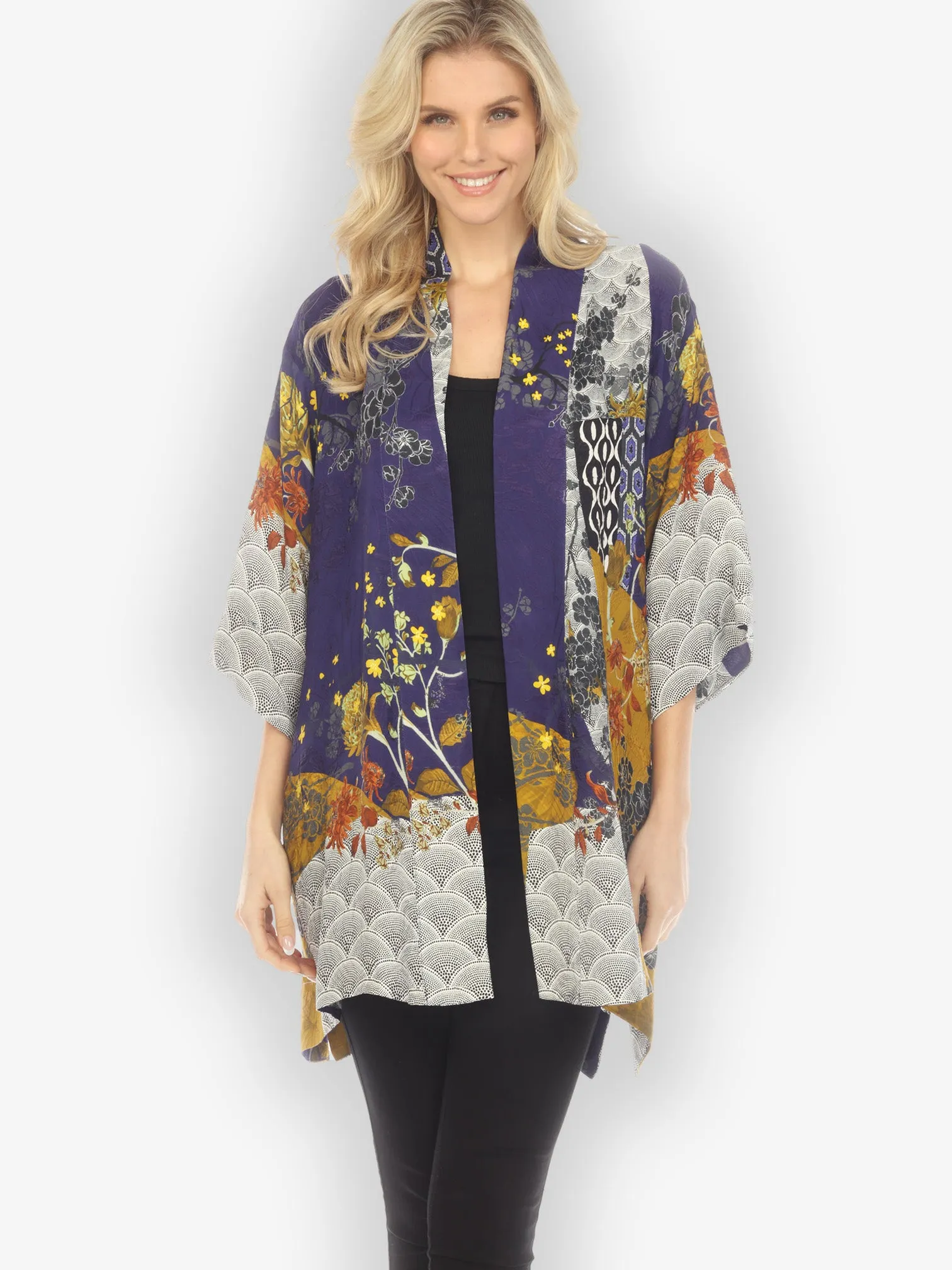 Bohemian Mixed Art Silk Kimono Jacket