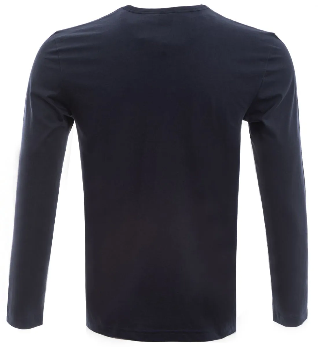 BOSS Togn Curved Long Sleeve T-Shirt in Navy