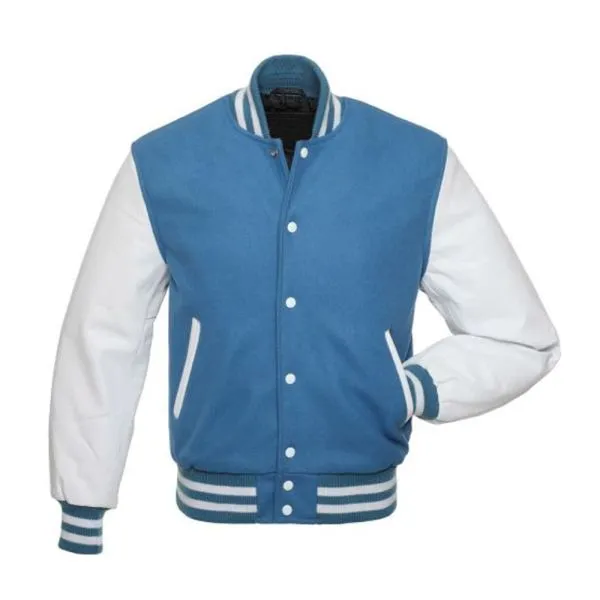 Boys Light Blue Baseball Jacket