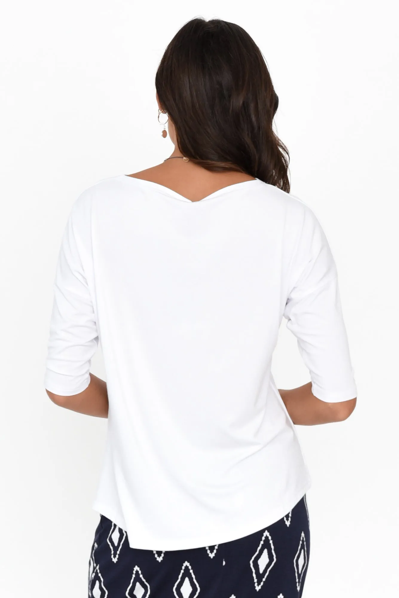 Camila White Bamboo Top