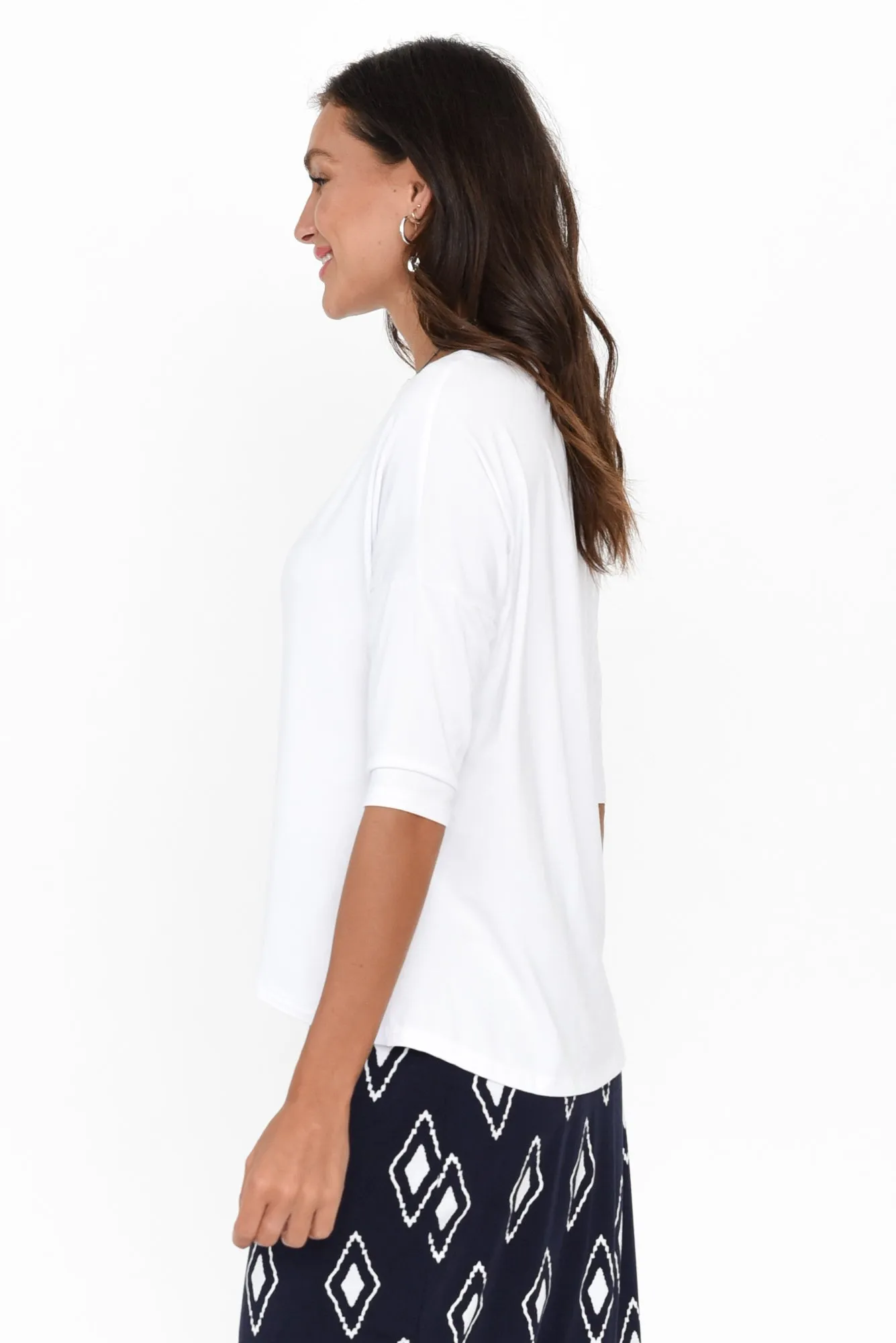 Camila White Bamboo Top