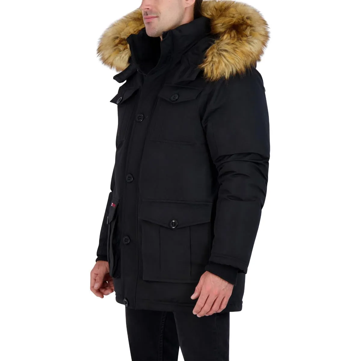 Canada Weather Gear Parka Coat for Men-Insulated Winter Jacket w/ Faux Fur Hood