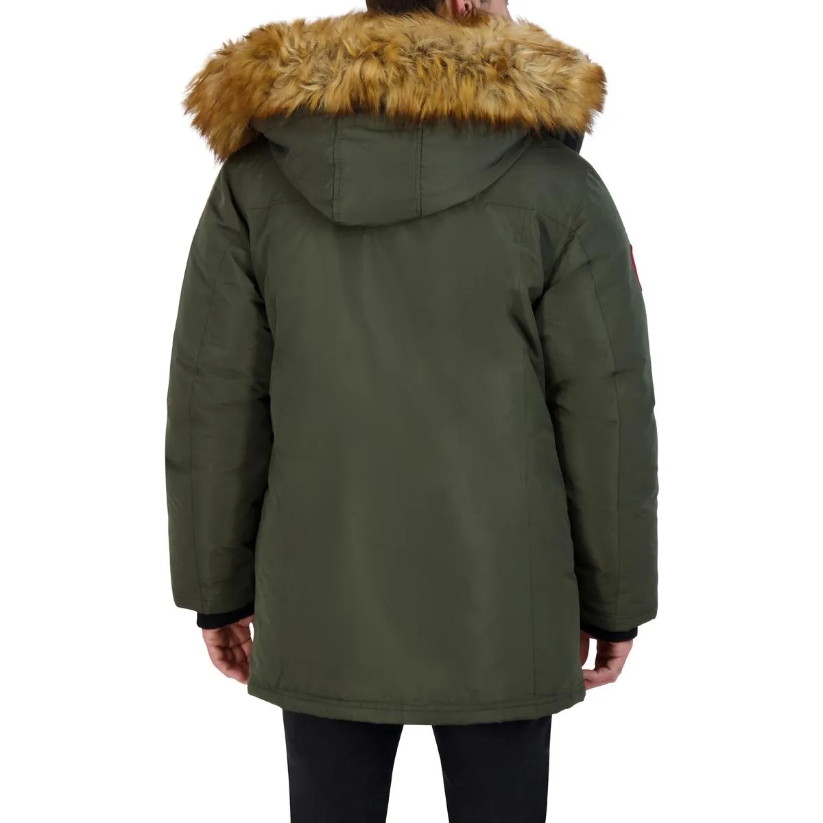 Canada Weather Gear Parka Coat for Men-Insulated Winter Jacket w/ Faux Fur Hood