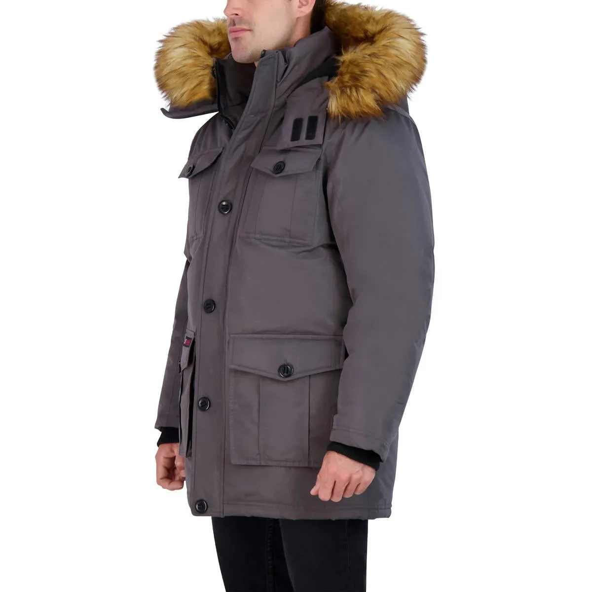 Canada Weather Gear Parka Coat for Men-Insulated Winter Jacket w/ Faux Fur Hood