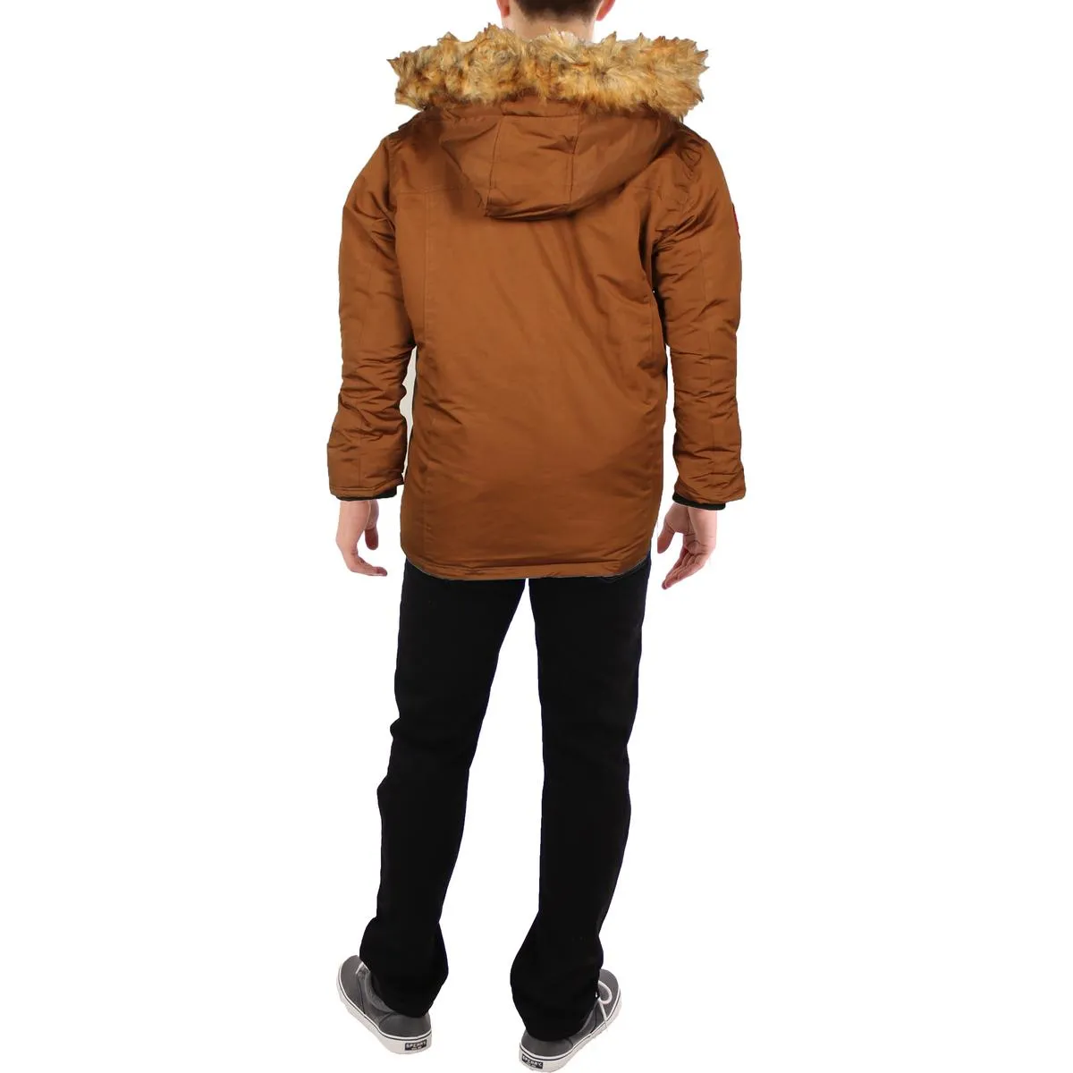 Canada Weather Gear Parka Coat for Men-Insulated Winter Jacket w/ Faux Fur Hood