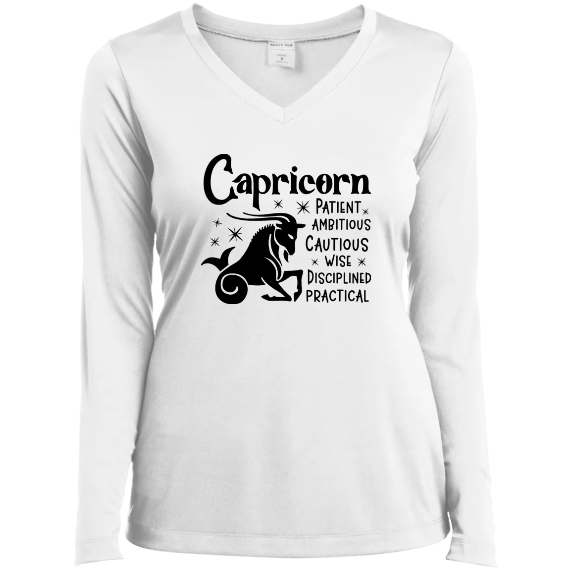 Capricorn Ladies’ Long Sleeve Performance V-Neck Tee