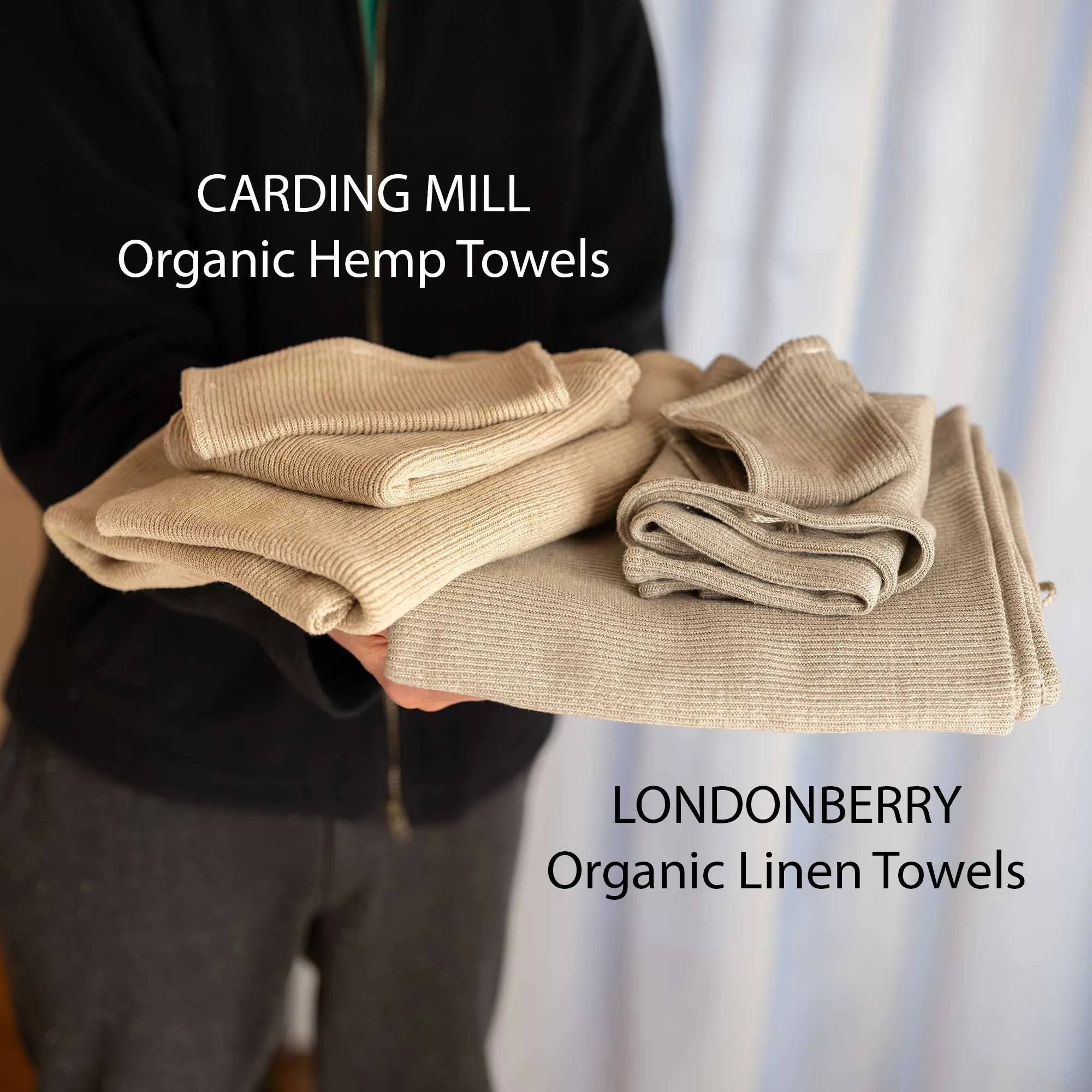 CARDING MILL 100% Organic Hemp Knit Bath Towel (30" x 50") (OC Thread) (100% Biodegradable)