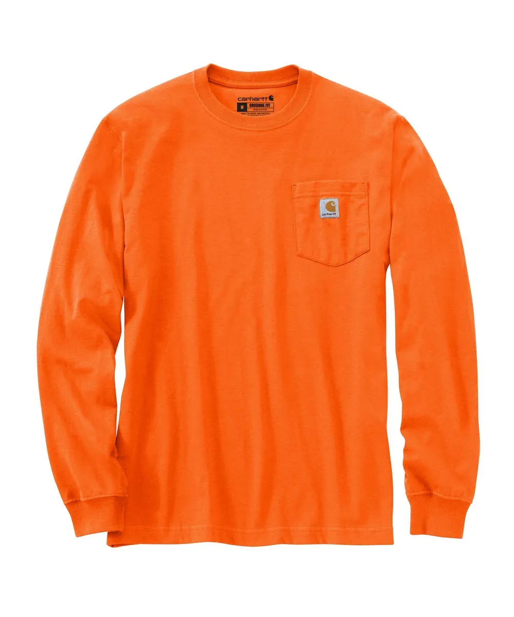 Carhartt K126 Long Sleeve Workwear T-Shirt - Bright Orange