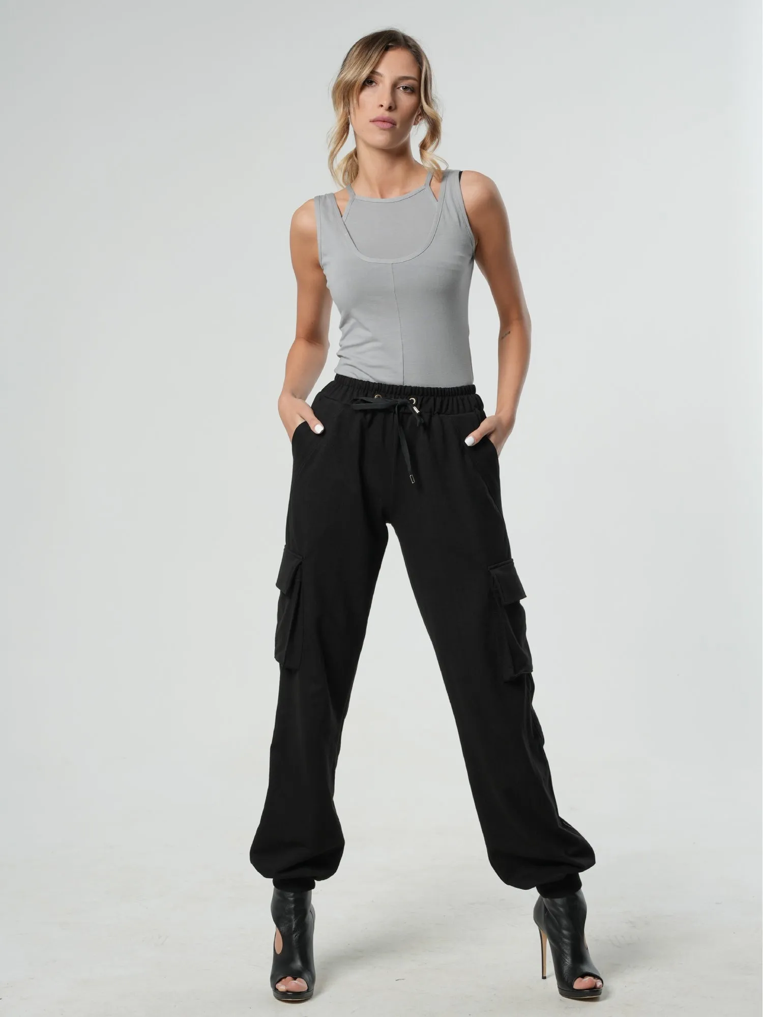 Casual Cargo Pants In Black