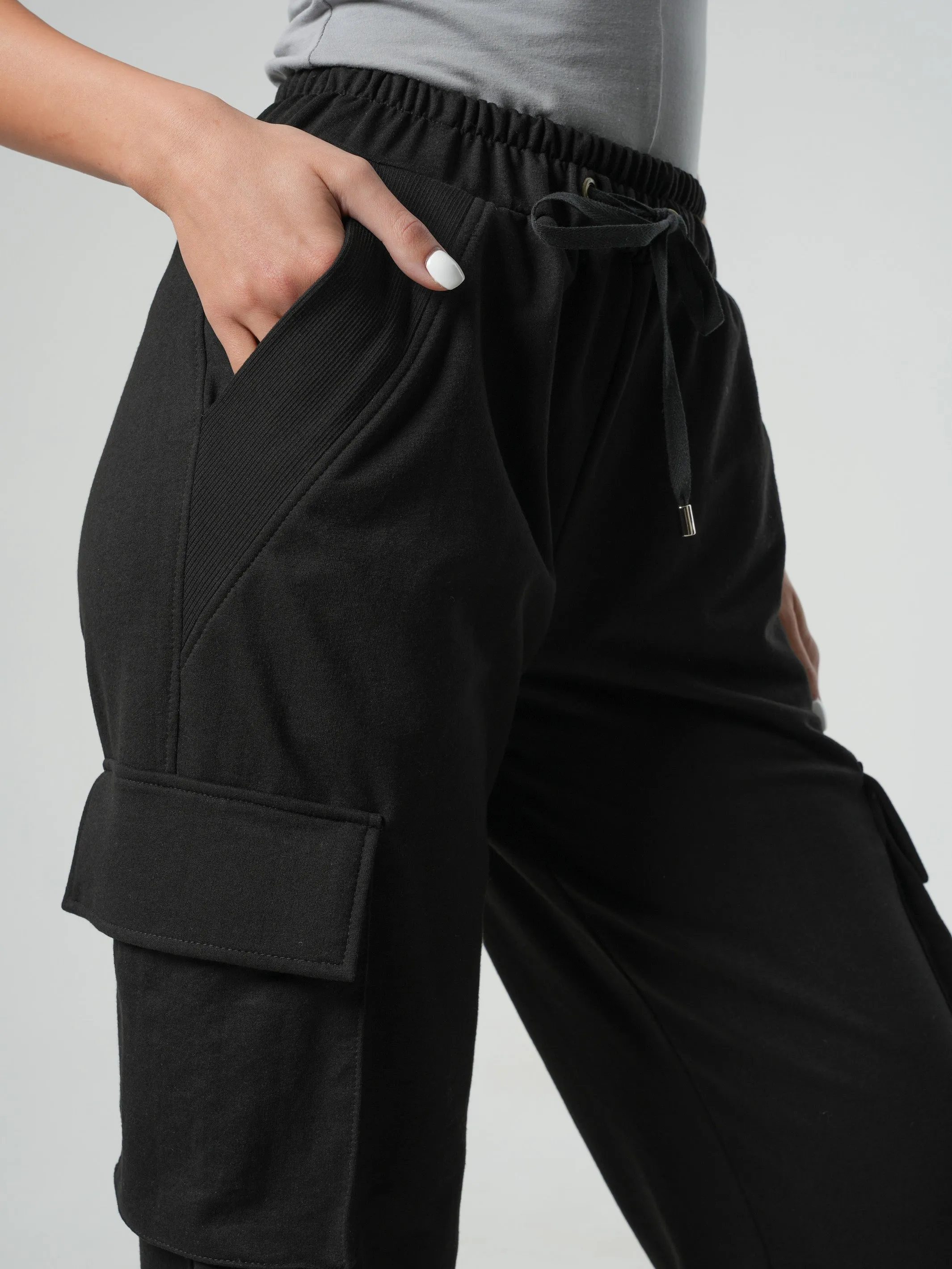 Casual Cargo Pants In Black