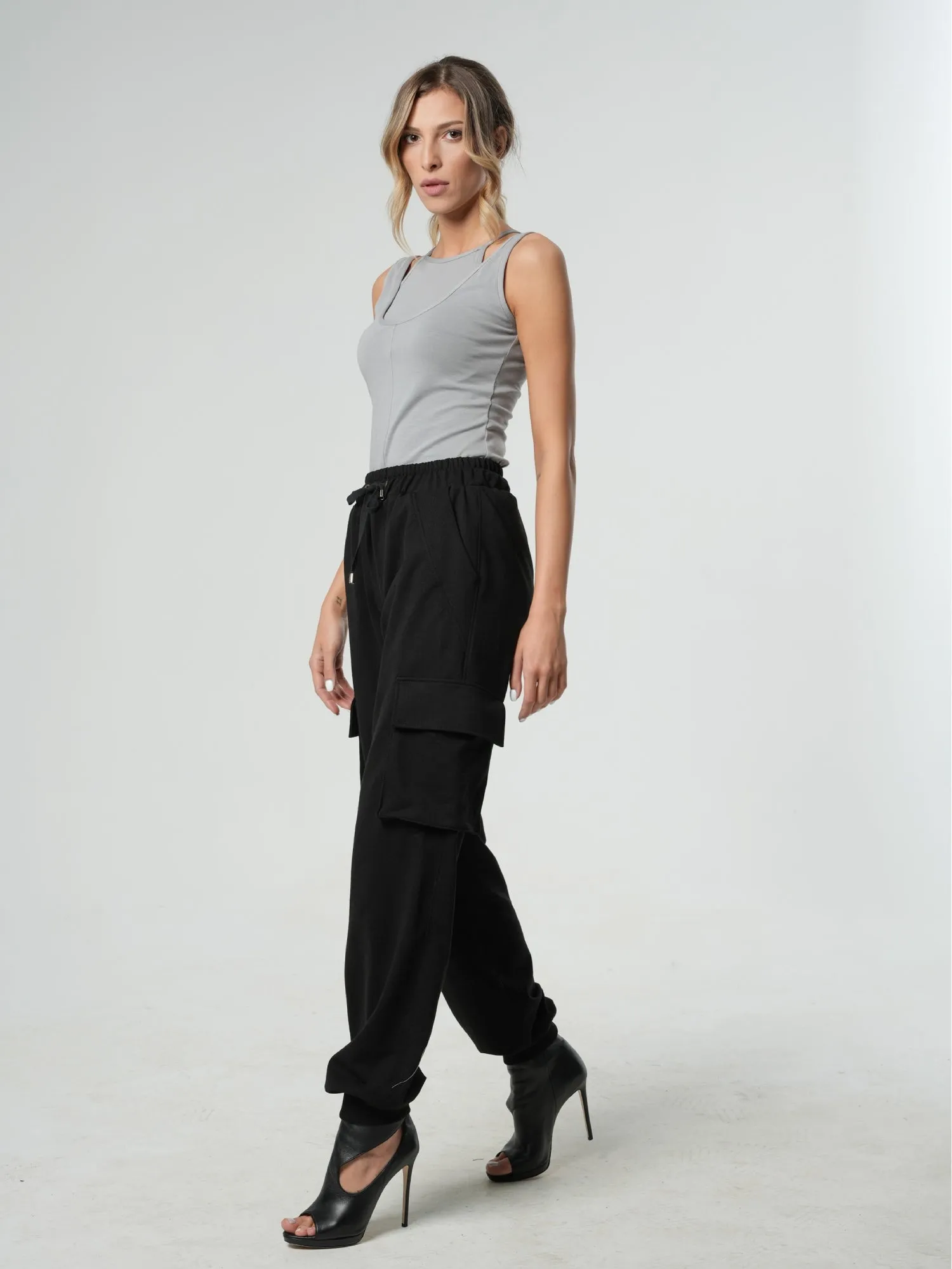 Casual Cargo Pants In Black