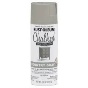 Chalked Spray Paint, Ultra Matte, Country Gray, 12-oz.