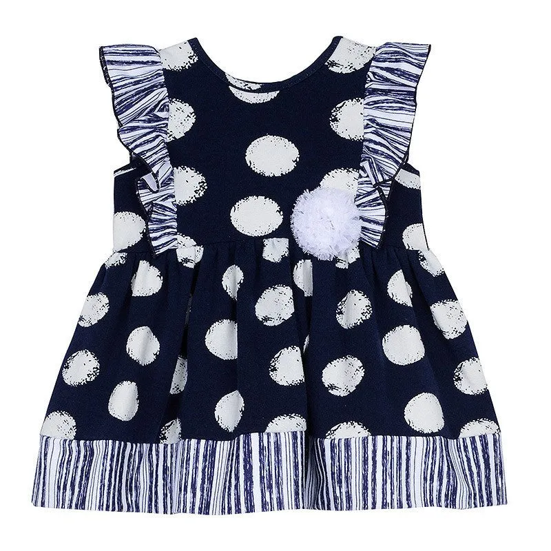 Chandra Blue Dot Dress