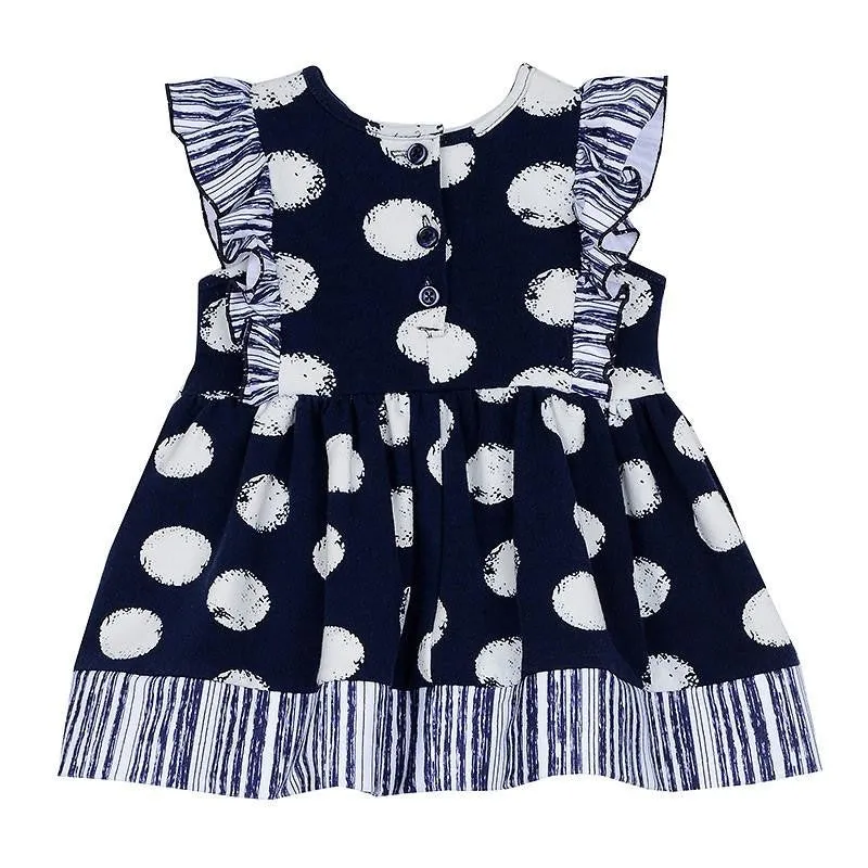 Chandra Blue Dot Dress