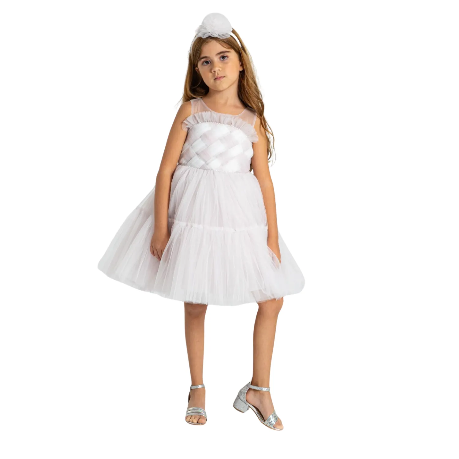 Christine Cross Elegant Girls' Wedding Dress