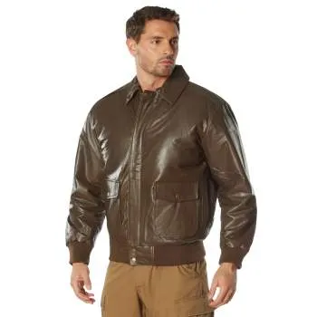 Classic A-2 Brown Leather Flight Jacket