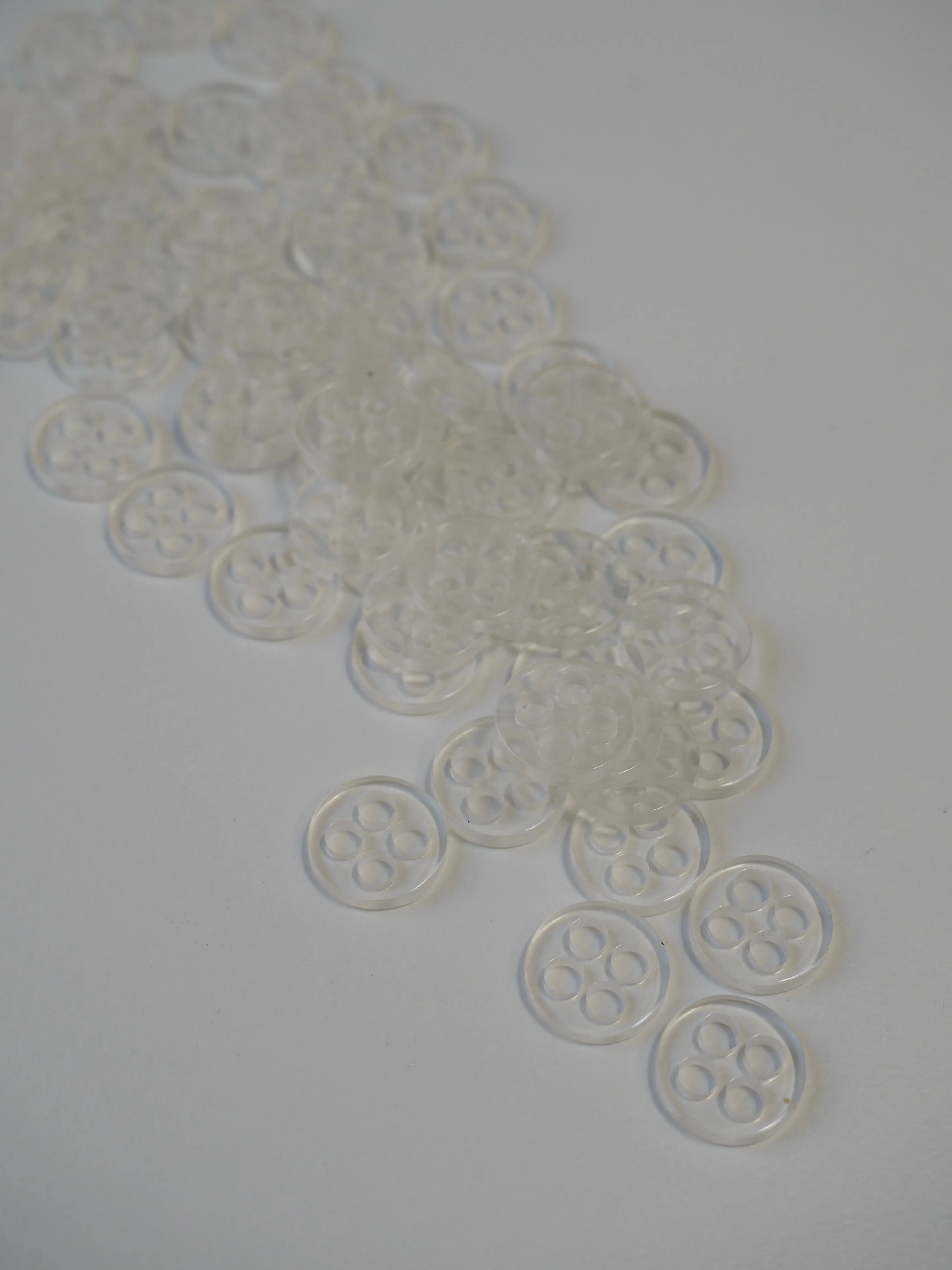 Clear Plastic Backing Button 12mm