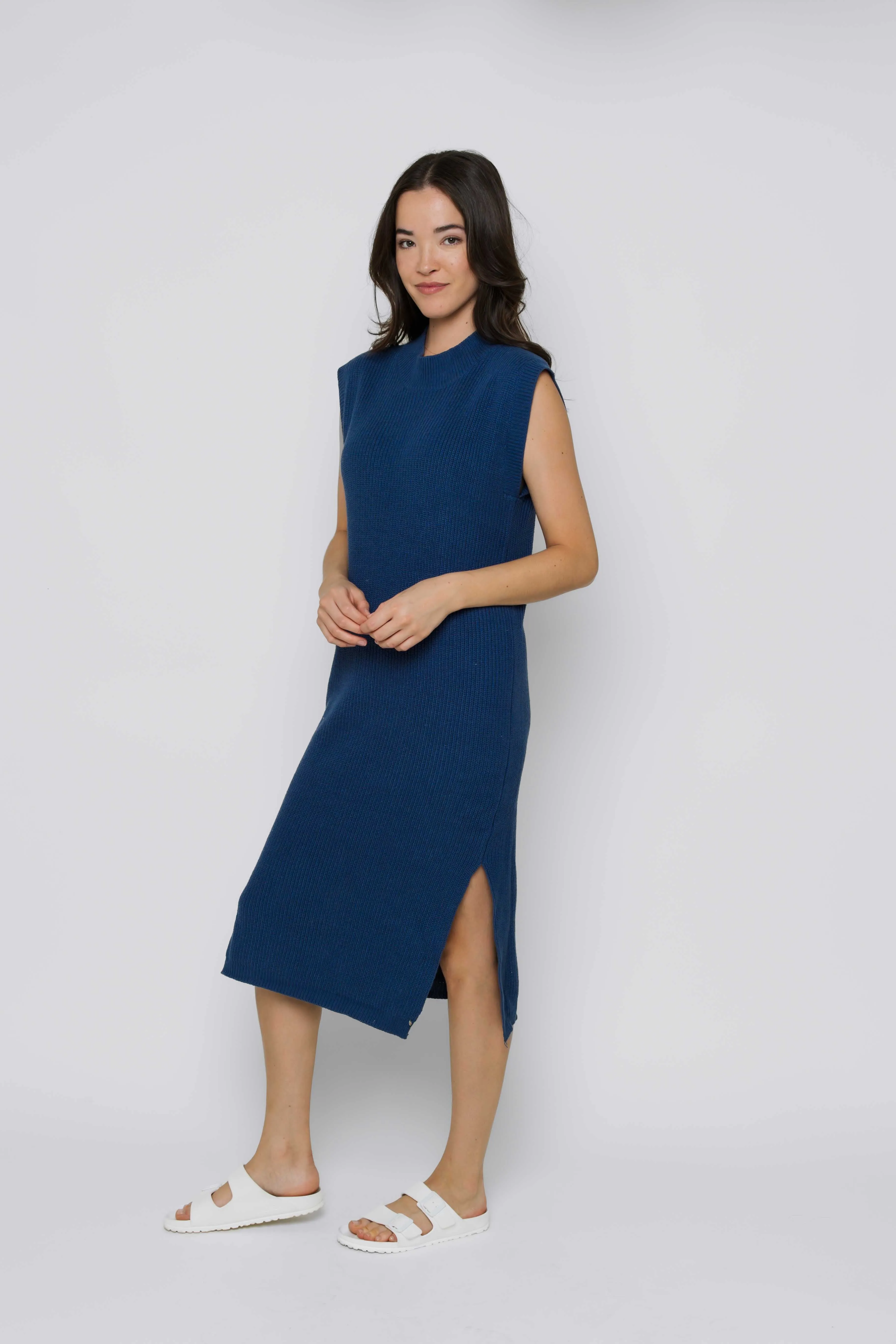 Cleo-Sleeveless Sweater Dress