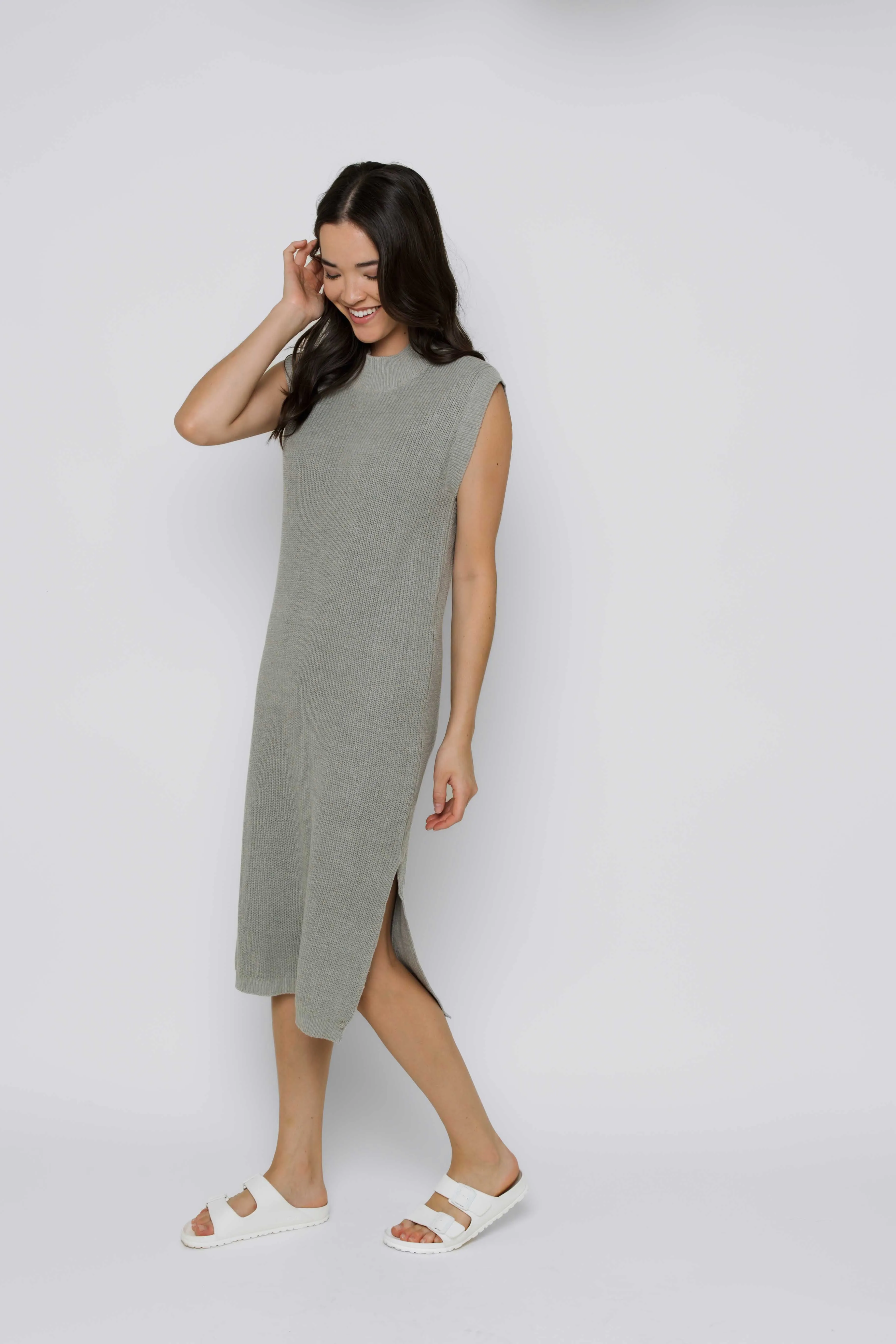 Cleo-Sleeveless Sweater Dress