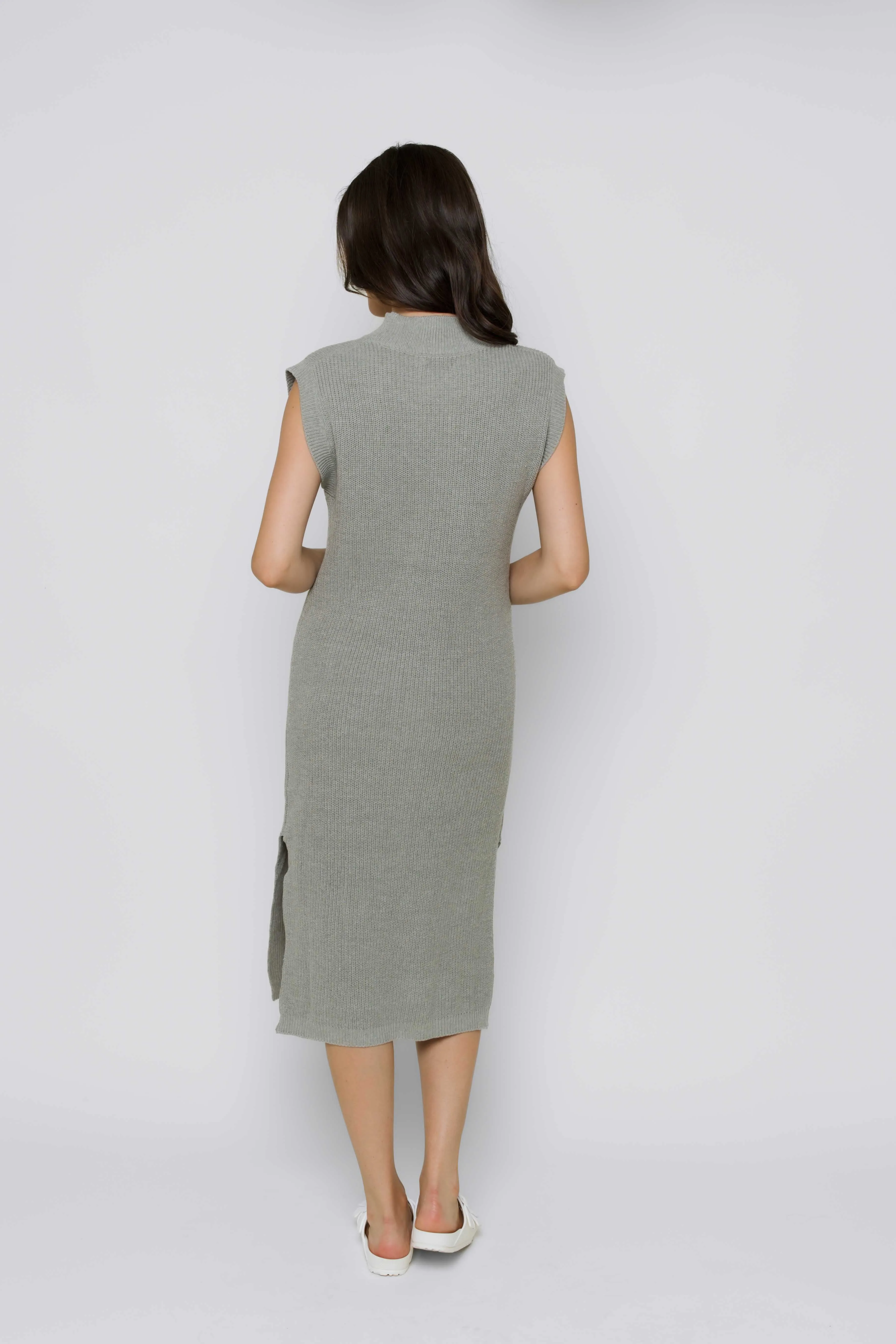 Cleo-Sleeveless Sweater Dress