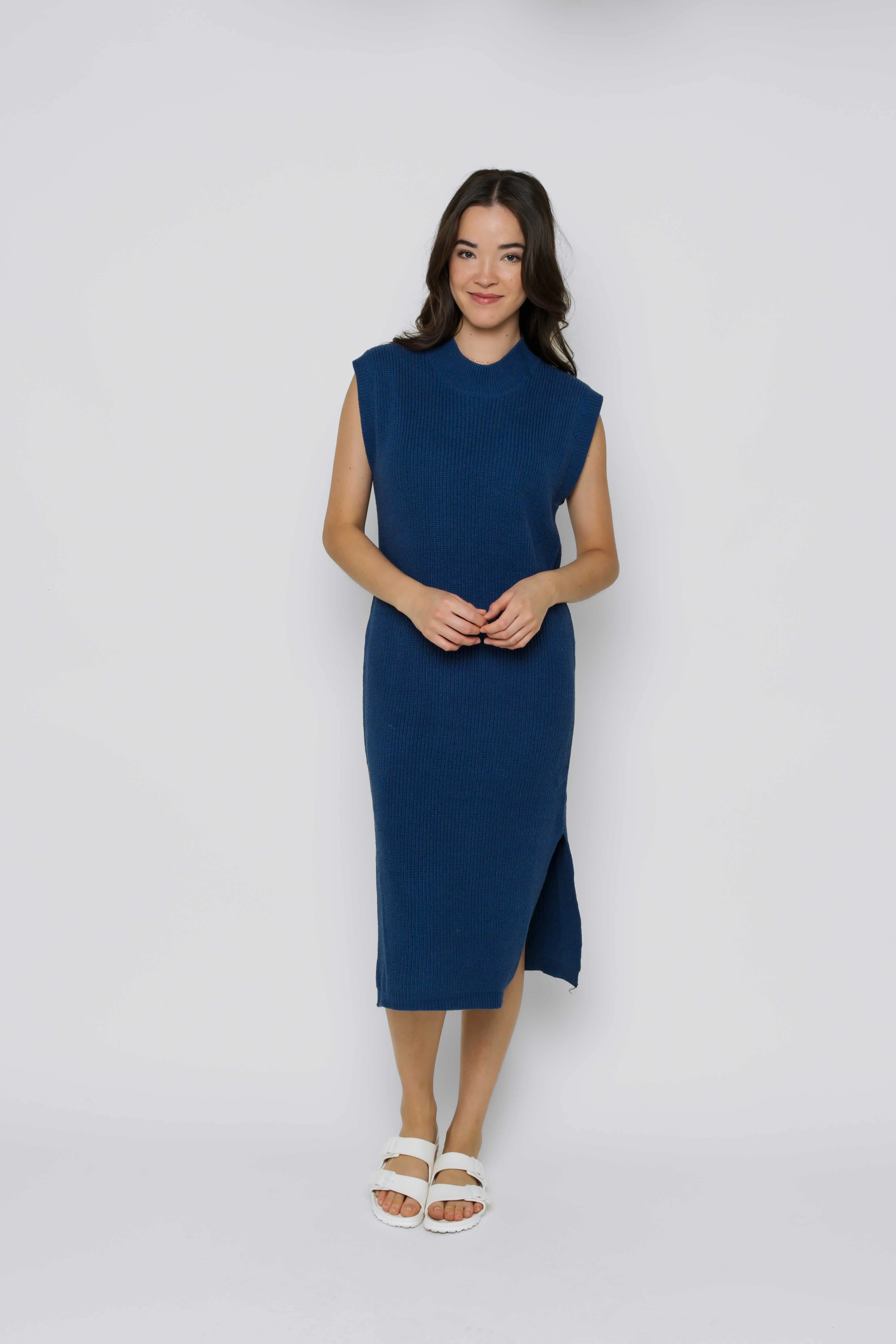 Cleo-Sleeveless Sweater Dress