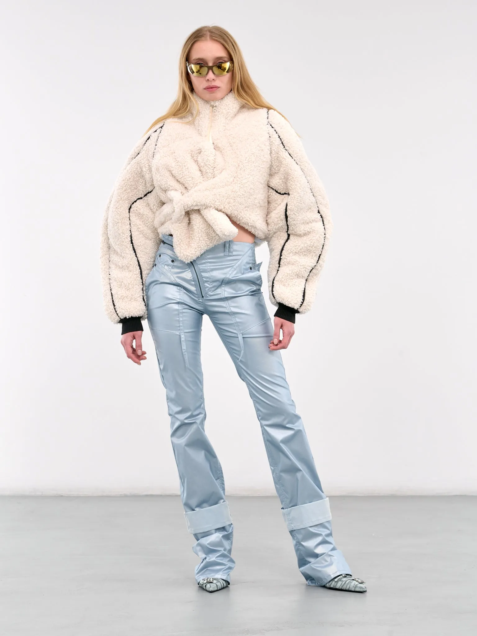 Coated Open Back Jeans (2217080203-BLUE)