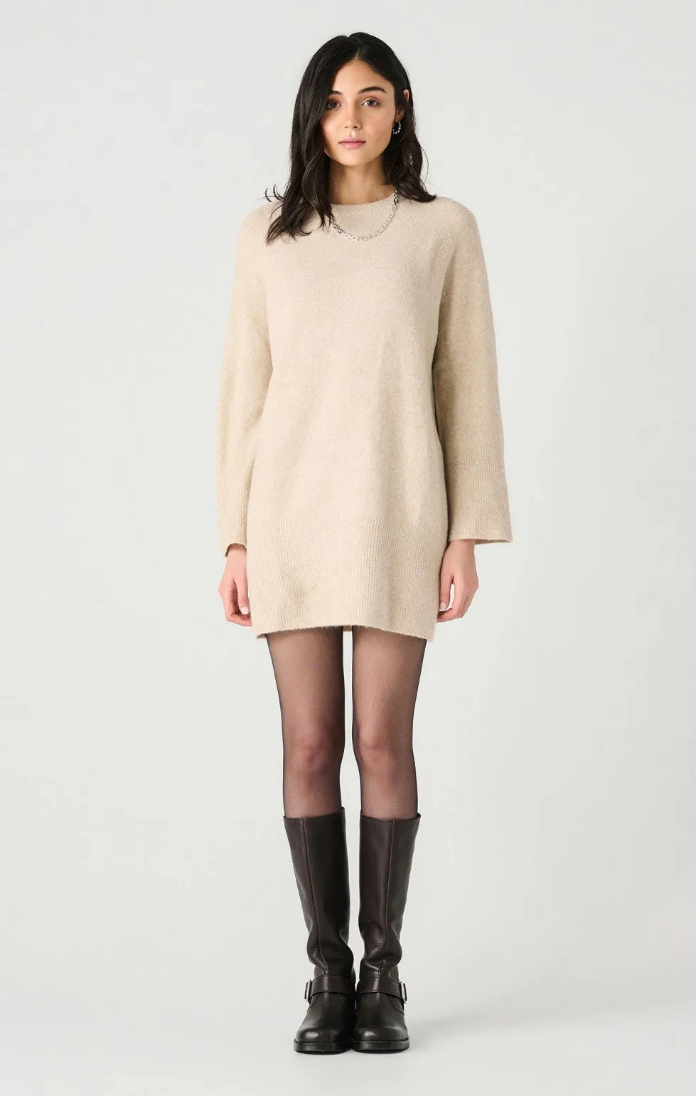 Crew Neck Sweater Dress