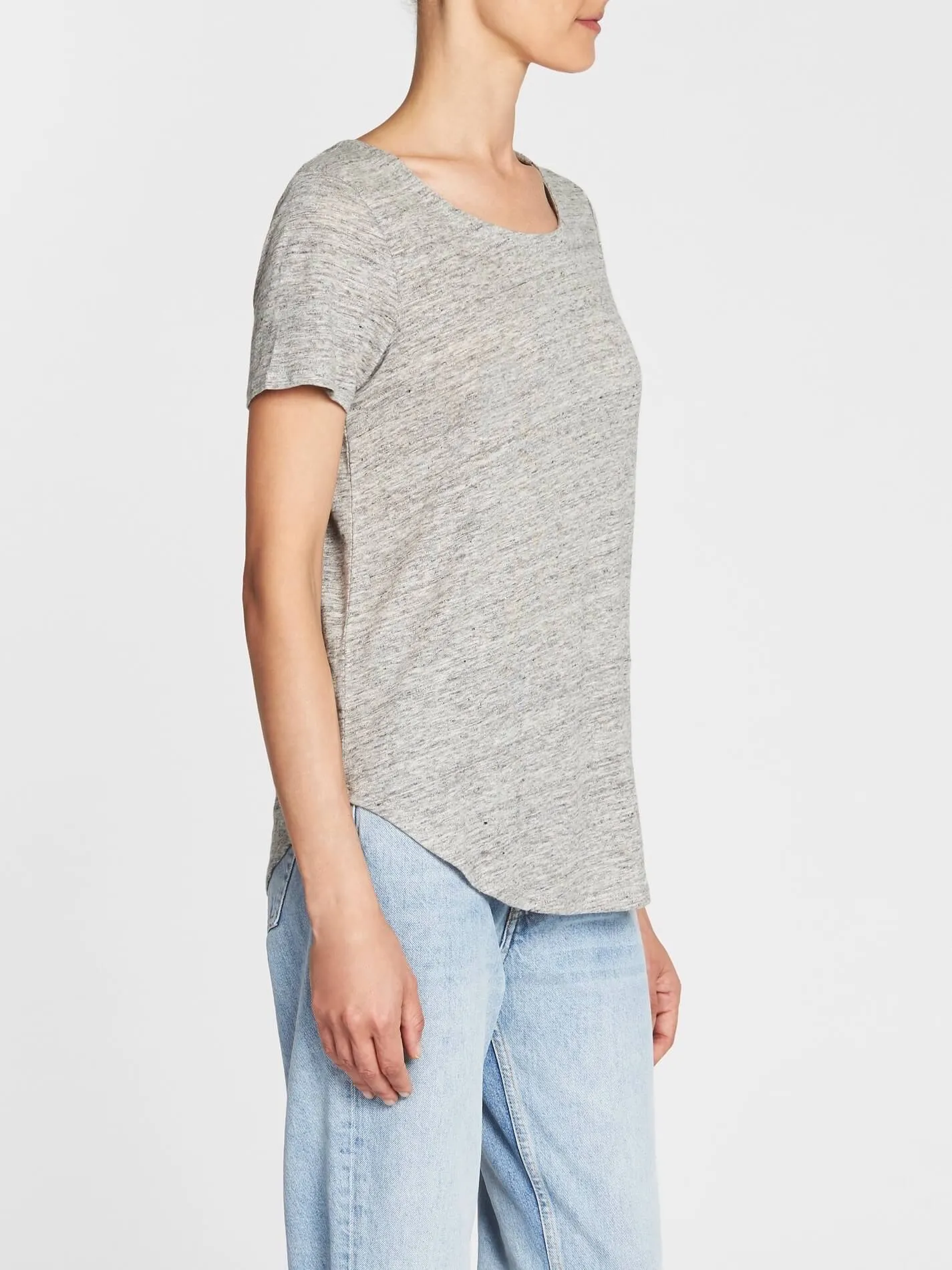 Criss Cross Back Shirt Tail Tee