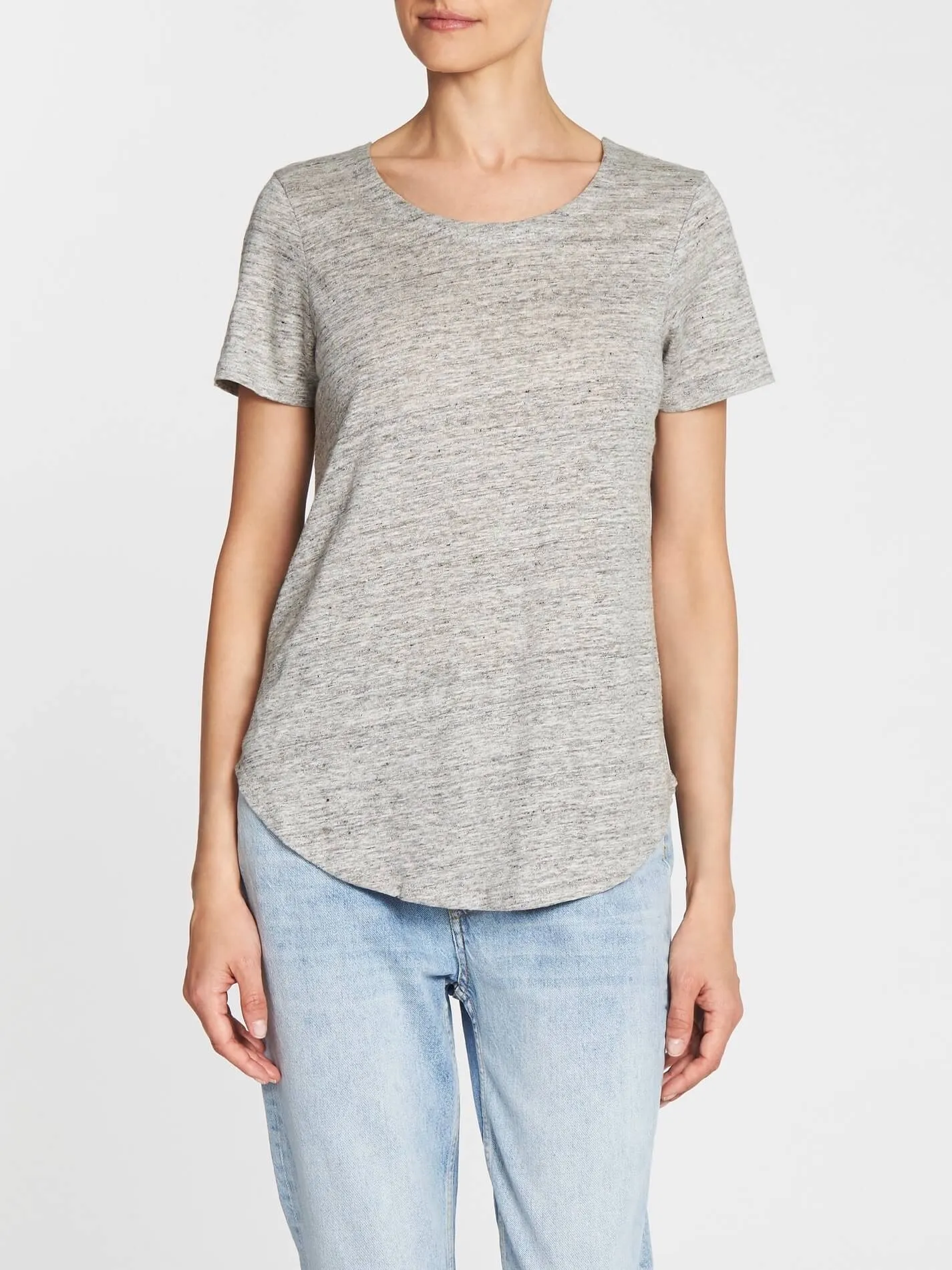 Criss Cross Back Shirt Tail Tee