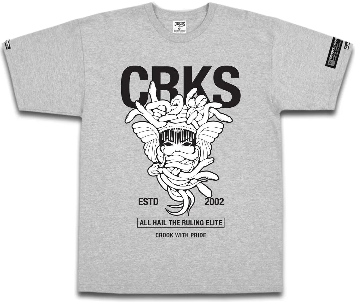 Crooks & Castles All Hail The Medusa Tee, Heather Grey