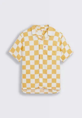 Cubano Shirt - fez check egret