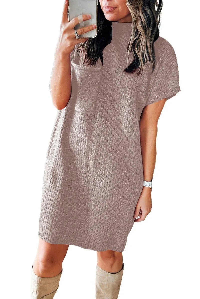 Dalene Knit Short Sleeve Sweater Dress