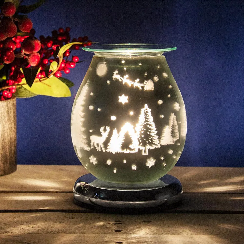 Desire Aroma Lamp - Christmas Scene - Silver