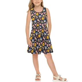 Disney Winnie The Pooh Hundred Acre Wood Friends Girls' Sleeveless Sundress