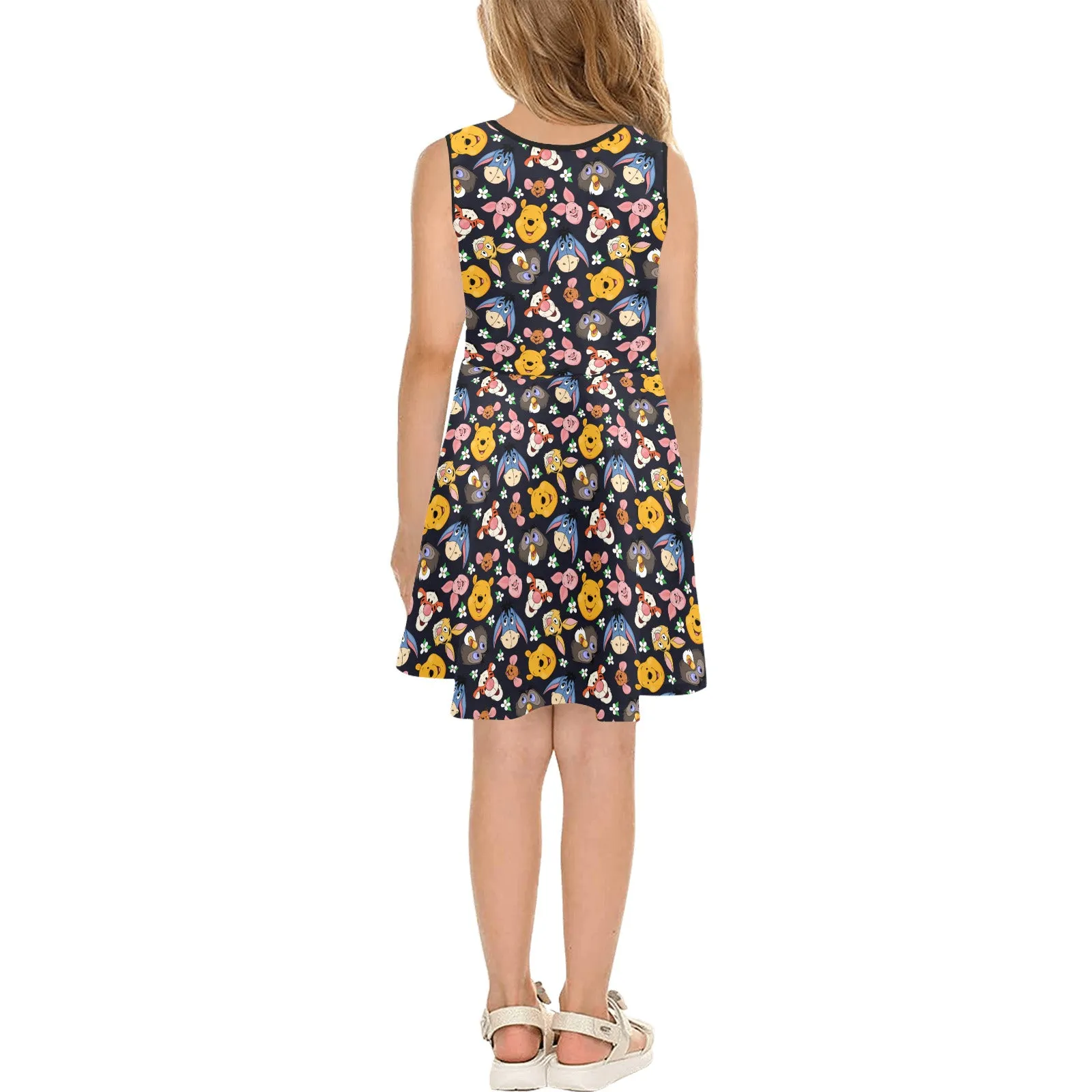 Disney Winnie The Pooh Hundred Acre Wood Friends Girls' Sleeveless Sundress