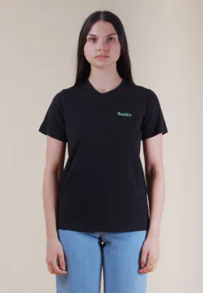 Embroidered Classic Hemp T-Shirt - black/green